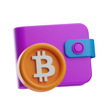 Billetera Bitcoin  3D Icon