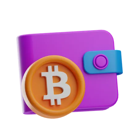 Billetera Bitcoin  3D Icon