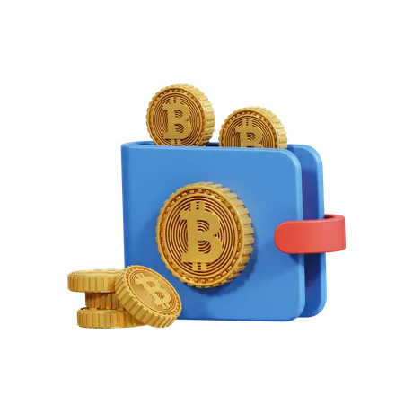 Billetera Bitcoin  3D Icon