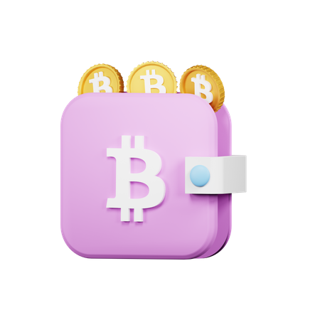 Billetera Bitcoin  3D Icon