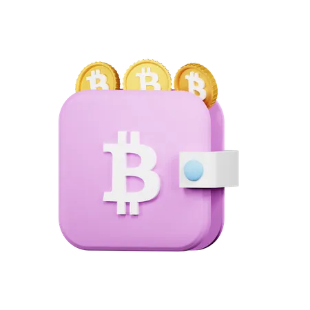 Billetera Bitcoin  3D Icon