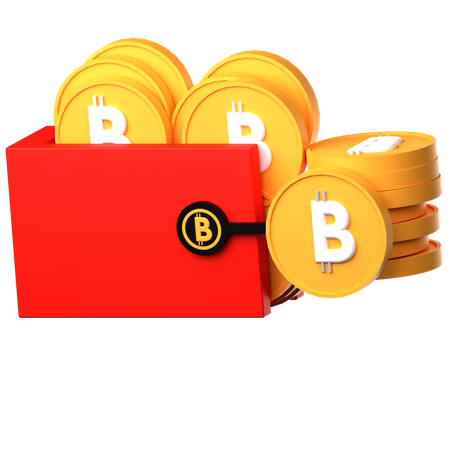 Billetera Bitcoin  3D Icon