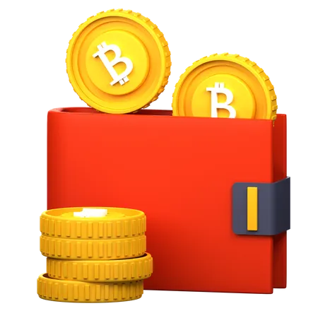 Billetera Bitcoin  3D Icon