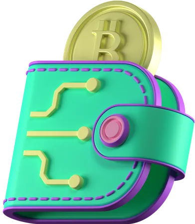 Billetera Bitcoin  3D Icon