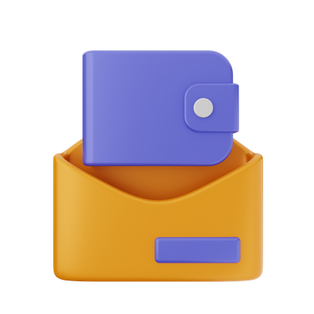 Correo de billetera  3D Icon