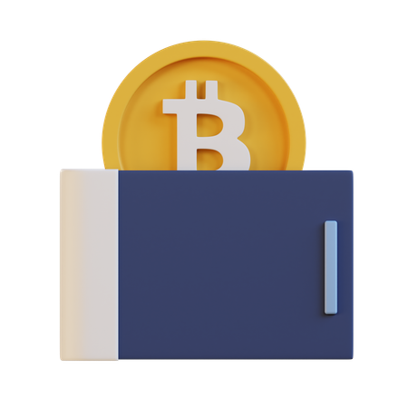 Billetera cripto bitcoin  3D Icon