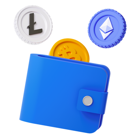 Billetera de criptomonedas  3D Icon