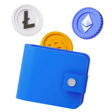 Billetera de criptomonedas  3D Icon