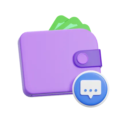 Billetera de chat  3D Icon