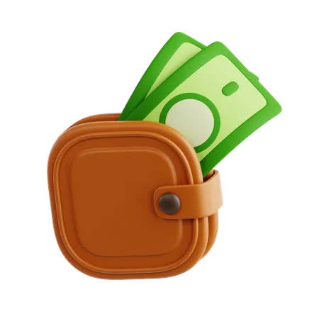 Billetera de dinero  3D Icon