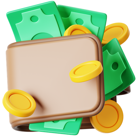 Billetera de dinero  3D Icon