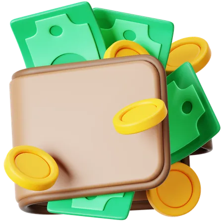 Billetera de dinero  3D Icon