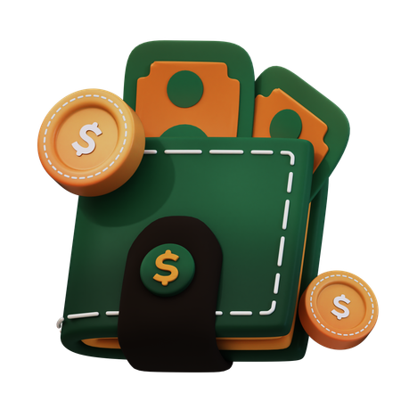 Billetera de dinero  3D Icon