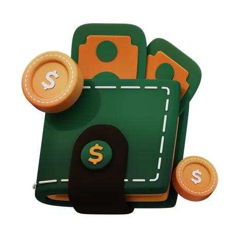 Billetera de dinero  3D Icon