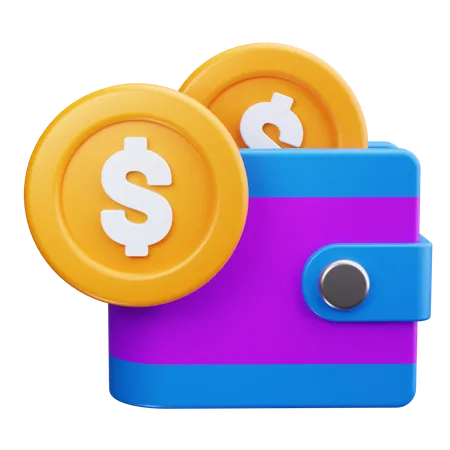 Billetera de dinero  3D Icon