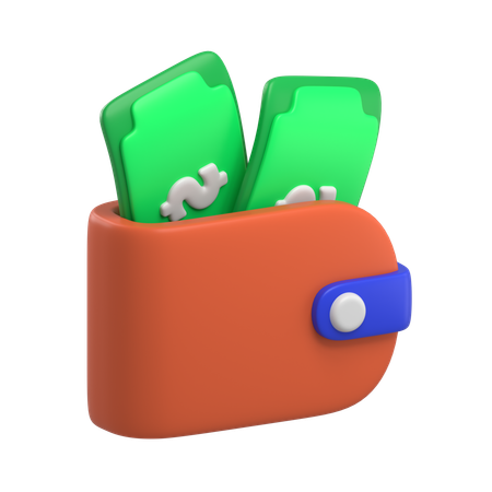 Billetera de dinero  3D Icon