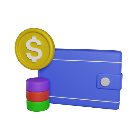 Billetera de dinero  3D Icon