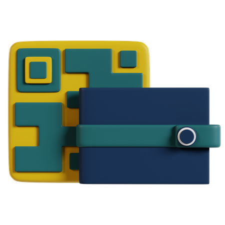 Cartera digital moderna  3D Icon