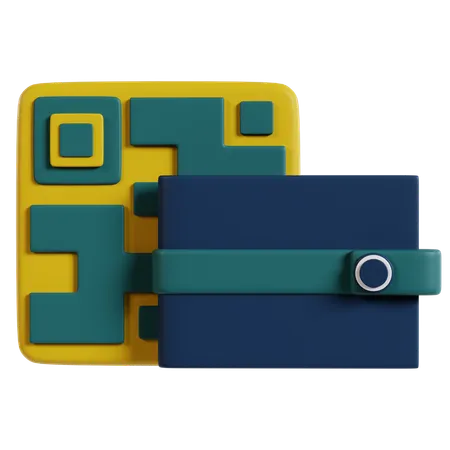 Cartera digital moderna  3D Icon