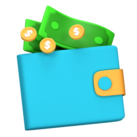 Billetera de dinero  3D Icon