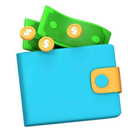 Billetera de dinero  3D Icon