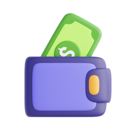 Billetera de dinero  3D Icon