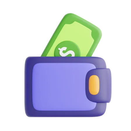 Billetera de dinero  3D Icon