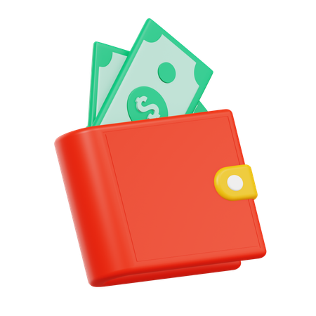 Billetera de dinero  3D Icon