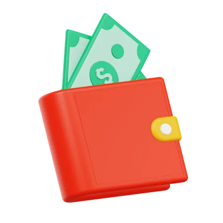 Billetera de dinero  3D Icon