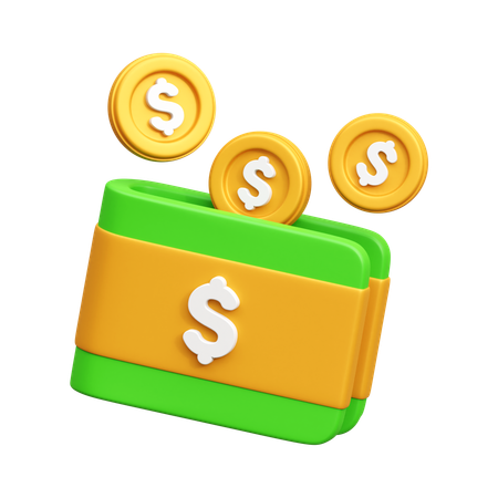 Billetera de dinero  3D Icon