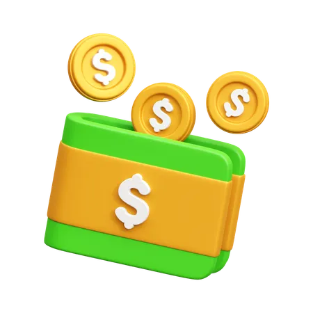 Billetera de dinero  3D Icon