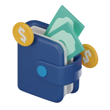 Billetera de dinero  3D Icon