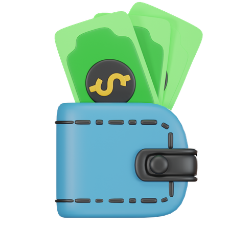 Billetera de dinero  3D Icon