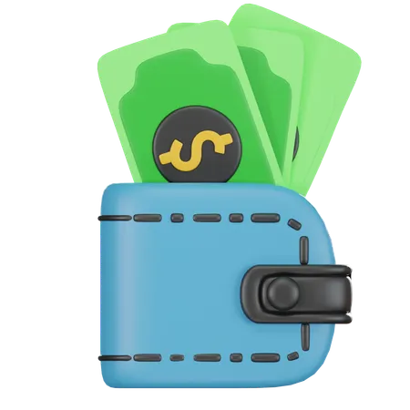 Billetera de dinero  3D Icon