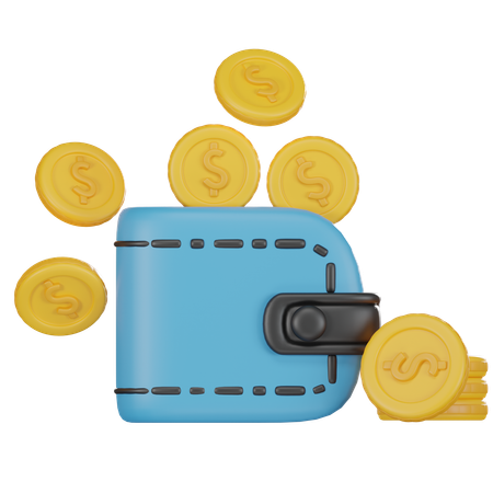 Billetera de dinero  3D Icon