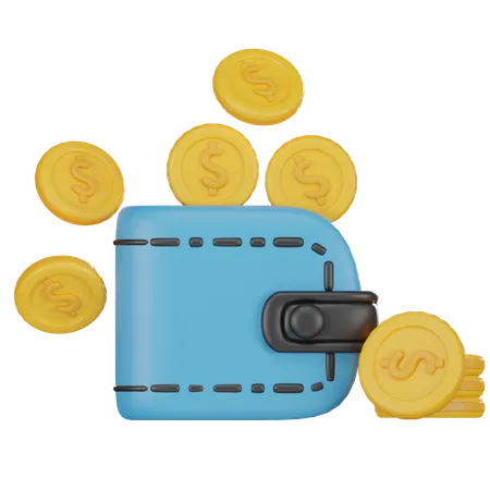 Billetera de dinero  3D Icon