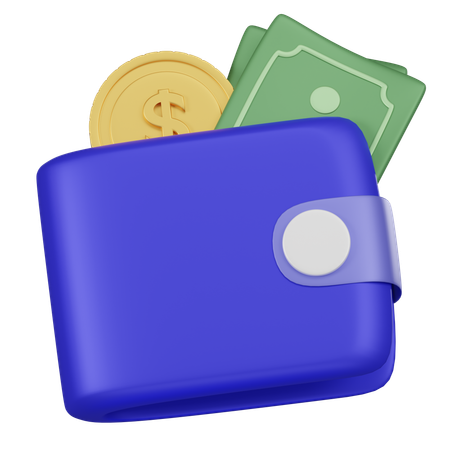 Dinero de billetera  3D Icon