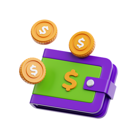 Billetera de dinero  3D Icon