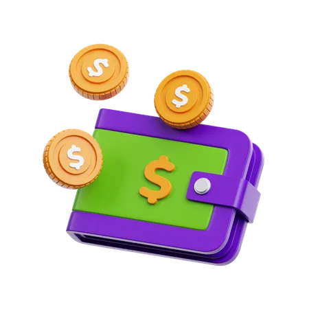 Billetera de dinero  3D Icon