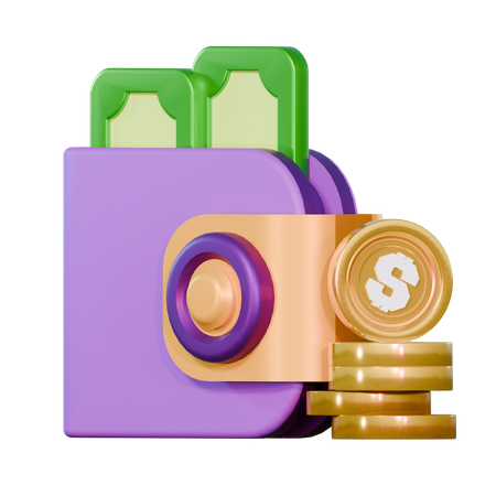 Billetera de dinero  3D Icon