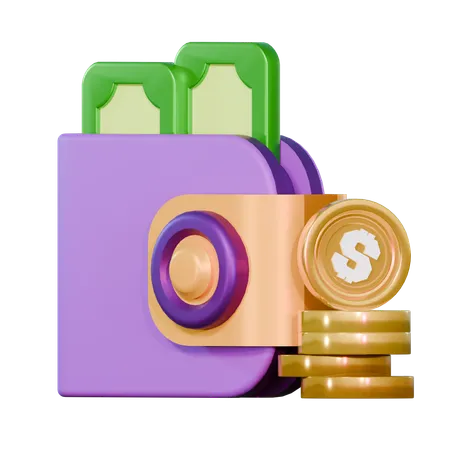 Billetera de dinero  3D Icon