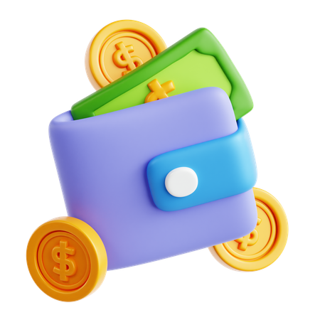 Billetera de dinero  3D Icon