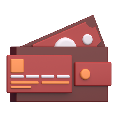 Billetera de dinero  3D Icon