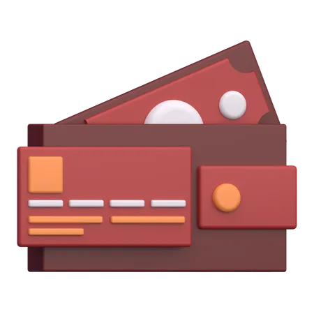 Billetera de dinero  3D Icon