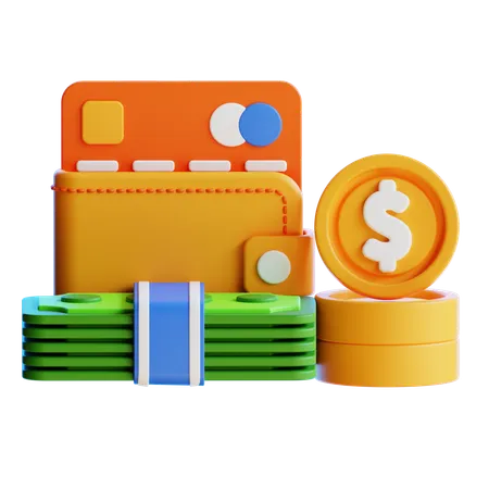 Billetera de dinero  3D Icon