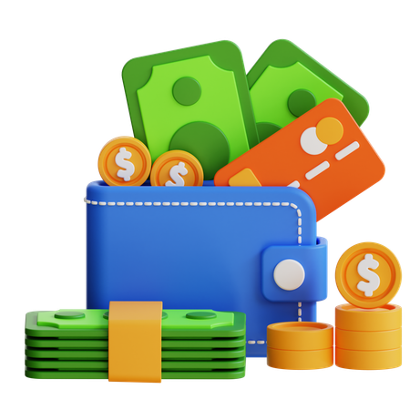 Billetera de dinero  3D Icon