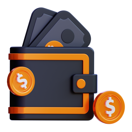 Billetera de dinero  3D Icon