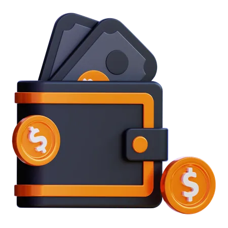 Billetera de dinero  3D Icon