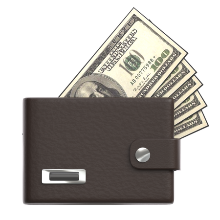 Dinero de billetera  3D Icon