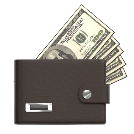 Dinero de billetera  3D Icon